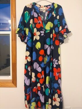 Navy Floral Maxi Dress (Terra & Sky)
